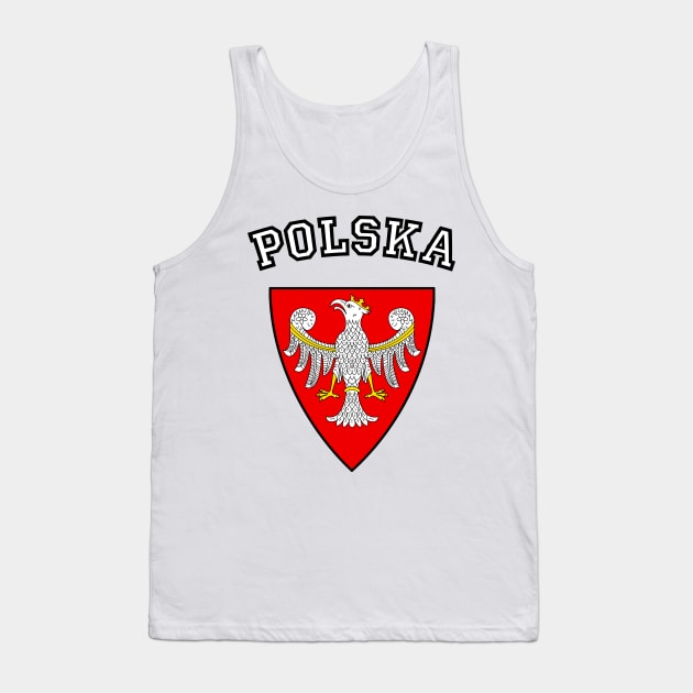 Vintage Style Poland/Polish Eagle Crest Design Tank Top by DankFutura